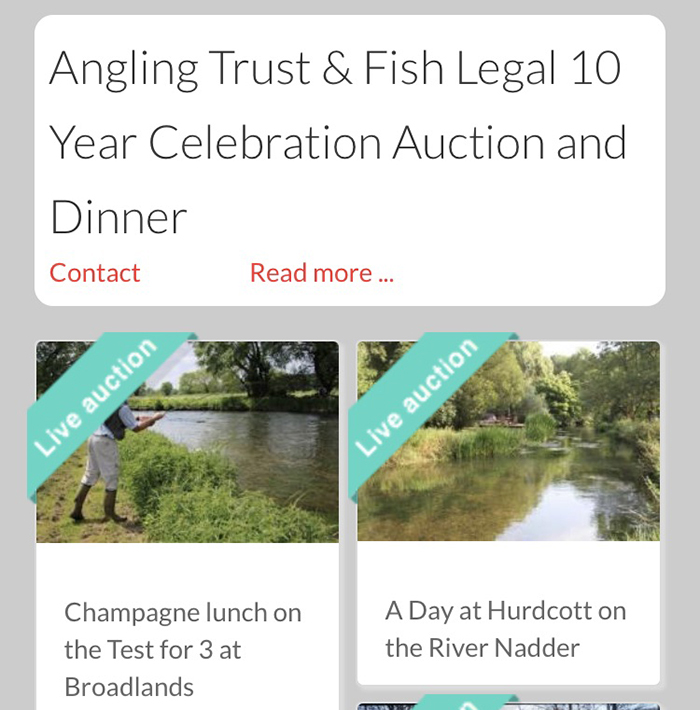 Angling Trust and Fish Legal 10 Year Celebration Auction and Dinner